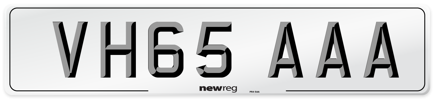 VH65 AAA Number Plate from New Reg